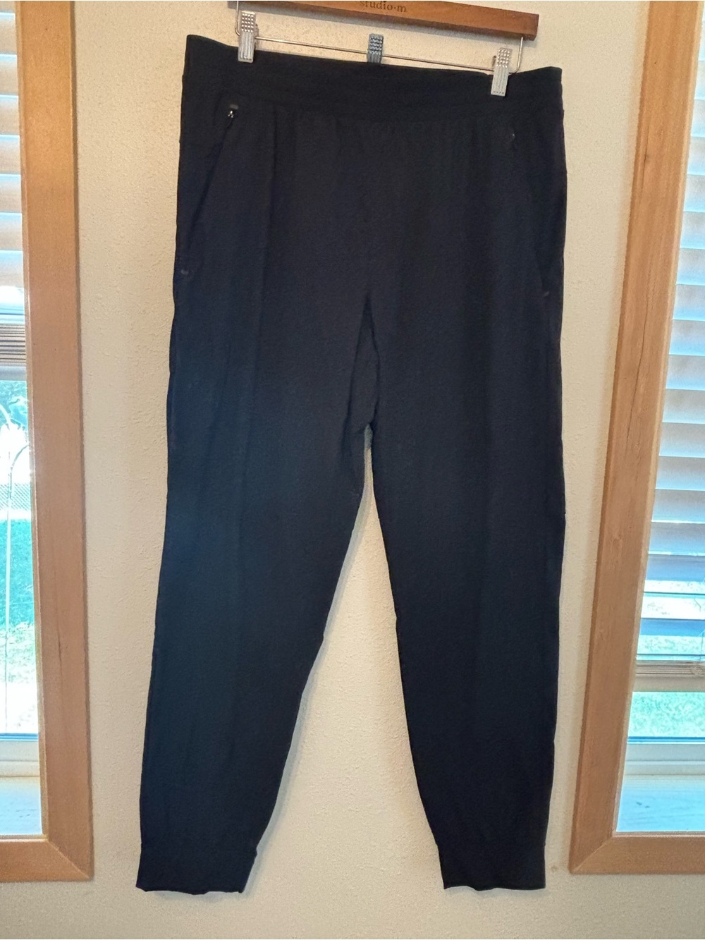 Soybu Black Men's Jogger Pants with Zippered Pockets